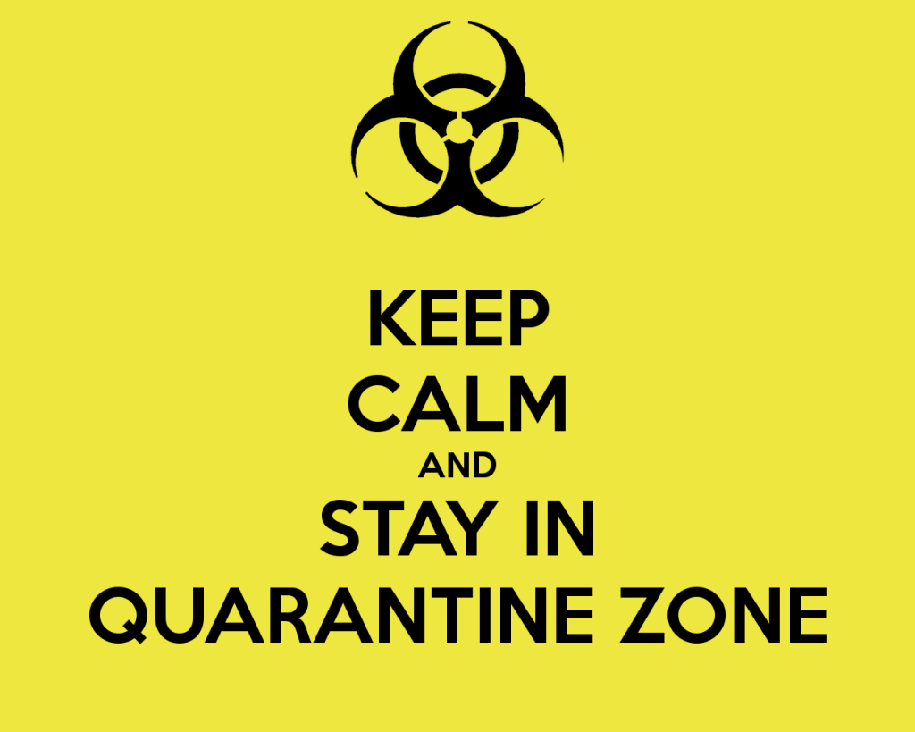 keep calm and stay in quarantine zone hacked websites