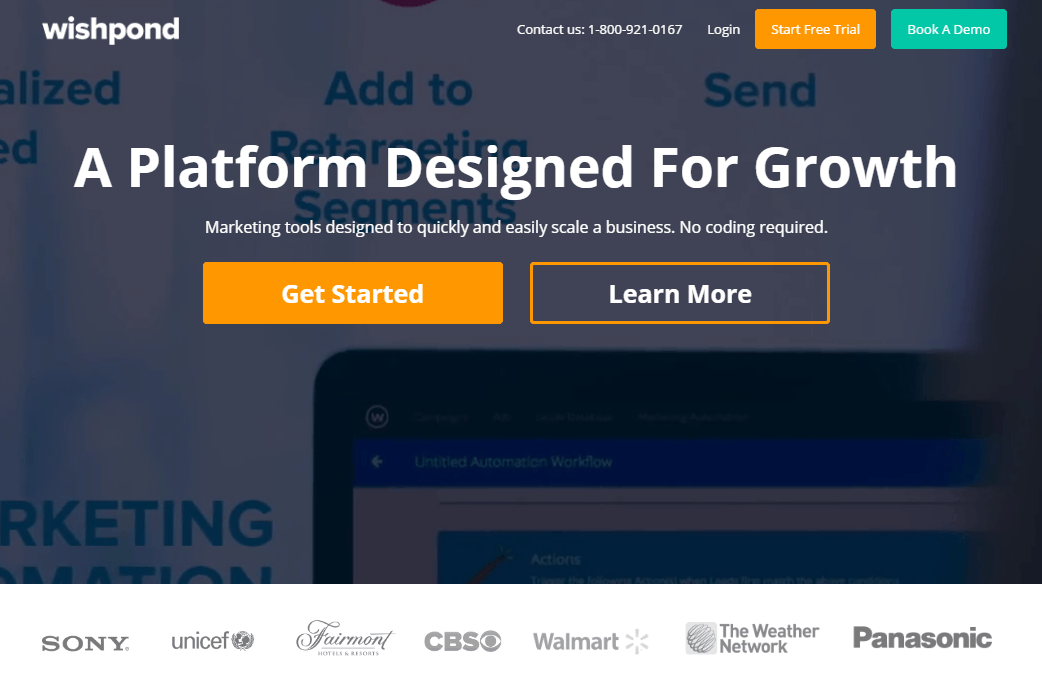 social proof wishpond homepage - components of sales funnel