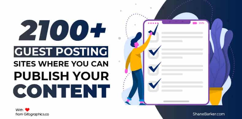 150+ guest posting sites where you can publish your content