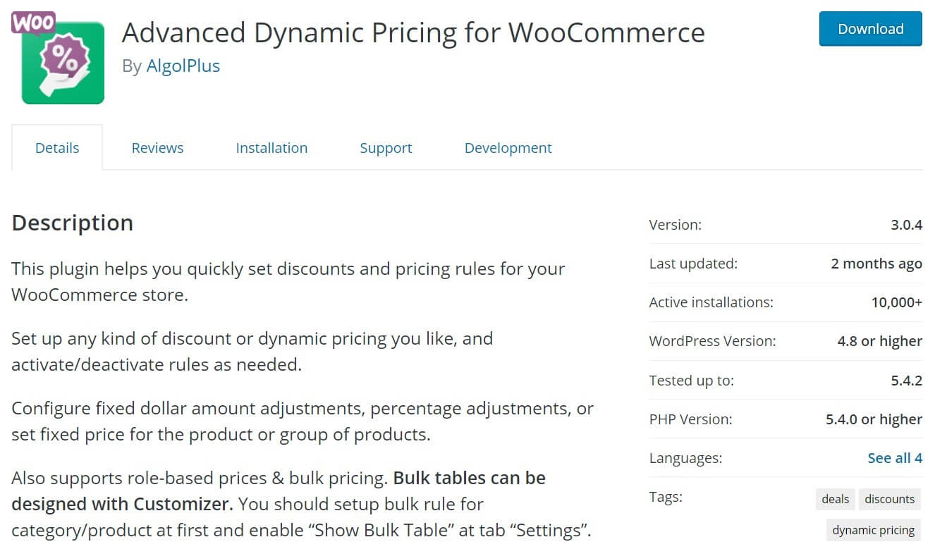advanced dynamic pricing for woocommerce
