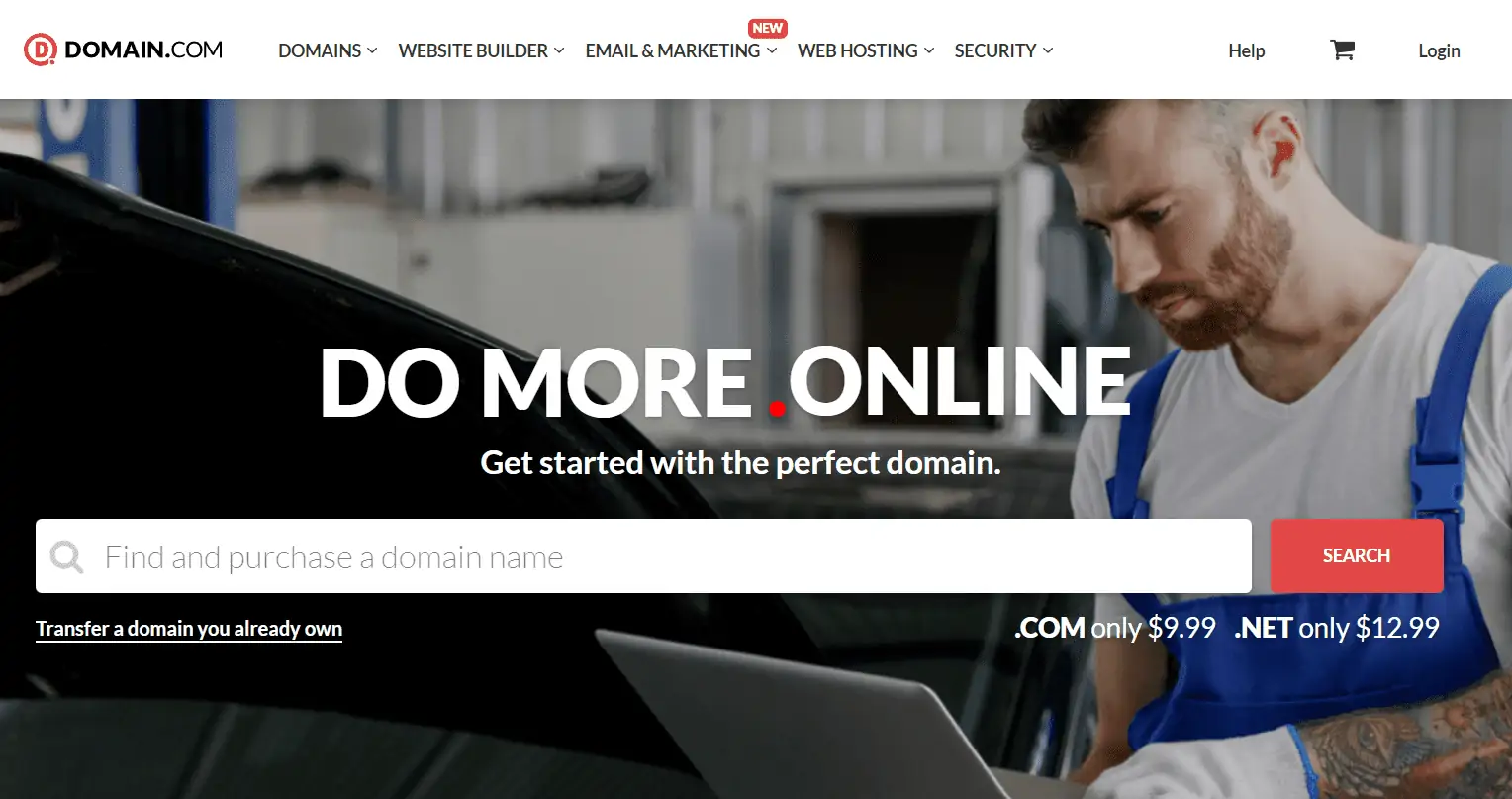 domain.com homepage