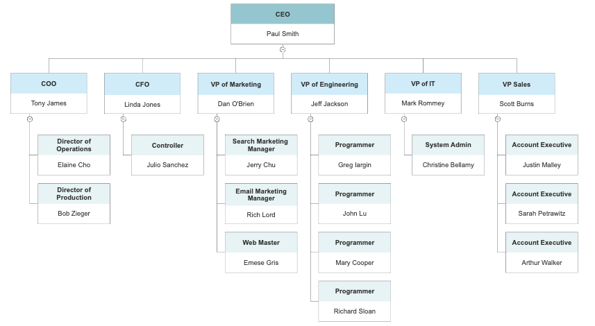 standard organization chart