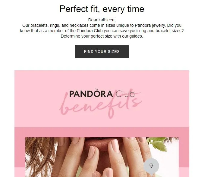 pandora club benefits newsletter