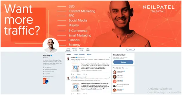 neil patel twitter's how to become an influencer