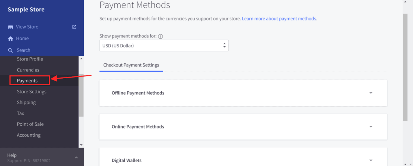 bigcommerce payment methods