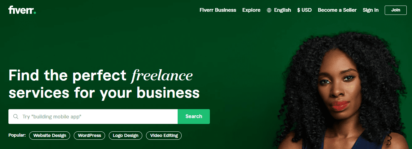 what is ecommerce - fiverr homepage