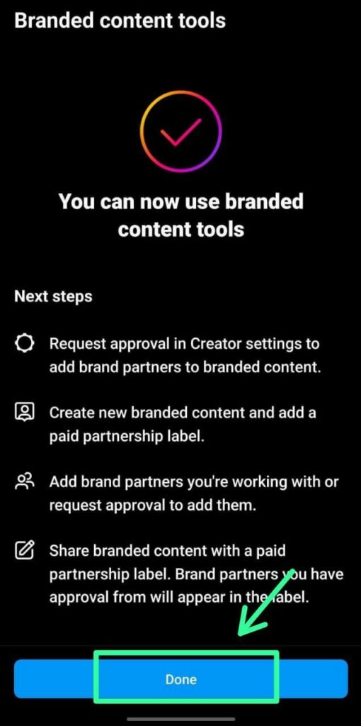 set up instagram branded content tools for creators