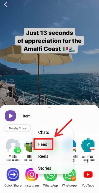 create a feed post on instagram