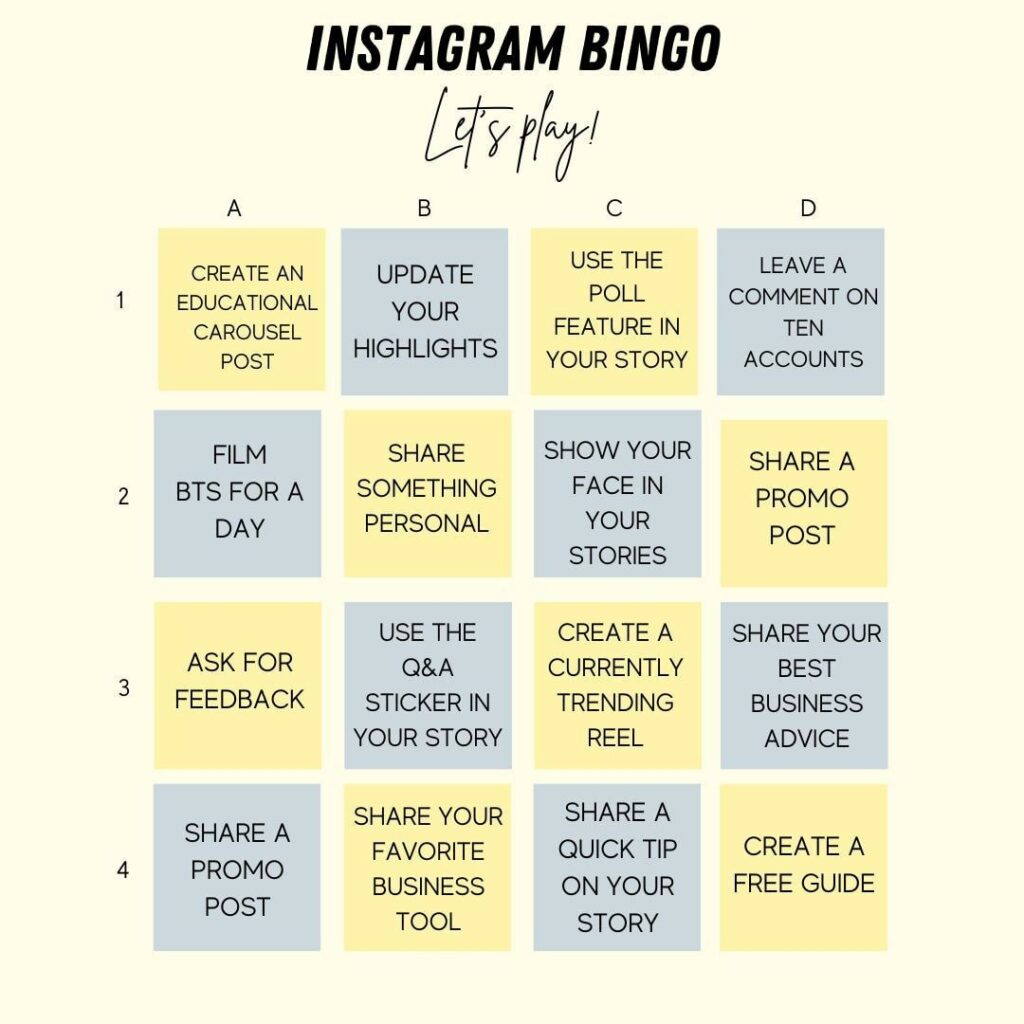 instagram content calendar example