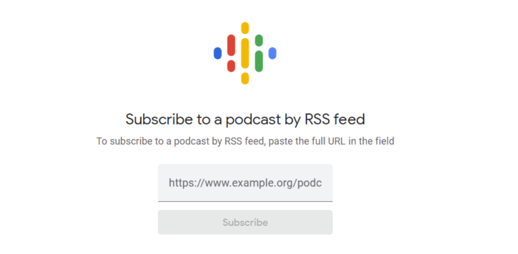 adding rss feed to google podcasts