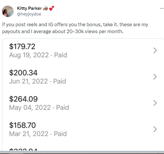 image of instagram earnings of kitty parker