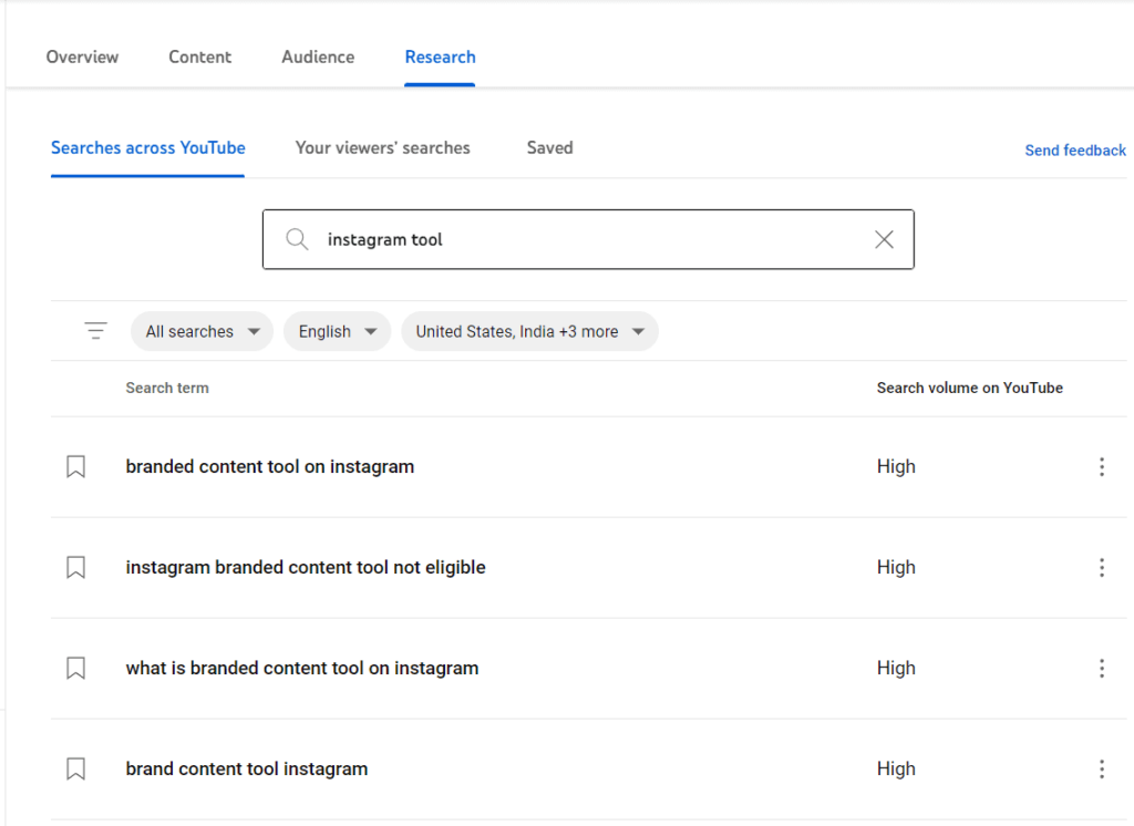 youtube analytics research tool