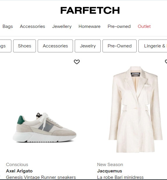 farfetch shopping site